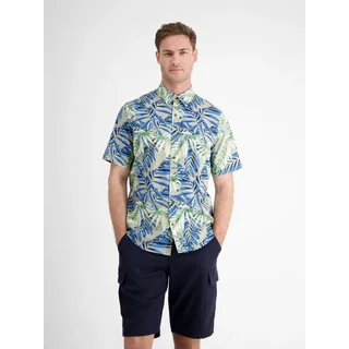 Lerros Kurzarmhemd »LERROS Hawaiihemd, floral gemustert grau