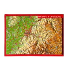 Georelief 3D Reliefpostkarte Freiburg & Umgebung - One Size