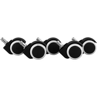 Mid.you Drehstuhlrolle , Weiß , Kunststoff , 5-teilig , Büromöbel, Bürostühle, Bürostuhl-Ersatzteile & Bodenschutzmatten