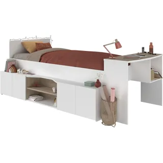 Parisot Hochbett Cleo 90 x 200 cm Eiche weiß