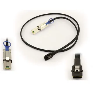 KALEA-INFORMATIQUE MiniSAS SAS-Kabel SFF-8088 zu SFF-8087. Länge 1M, SFF8088 26-polig Mini-SAS extern, SFF8087 36-polig MiniSAS Intern.