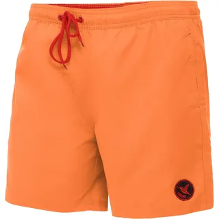 Ladeheid Badehose Herren Bequeme Badeshorts Lang mit Seitentaschen und Schnürchen, Badeshorts Herren mit Netzfütterung – Perfekt für Sommer, Strand und Schwimmbad – LA40-128 (Orange, XXL)