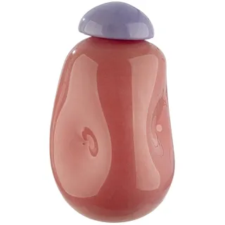 Gilde Tischvase GILDE Vase Candy rosa H. 26 cm", rosa, B:16cm H:26cm T:16cm, Glas, Vasen, Tischvase