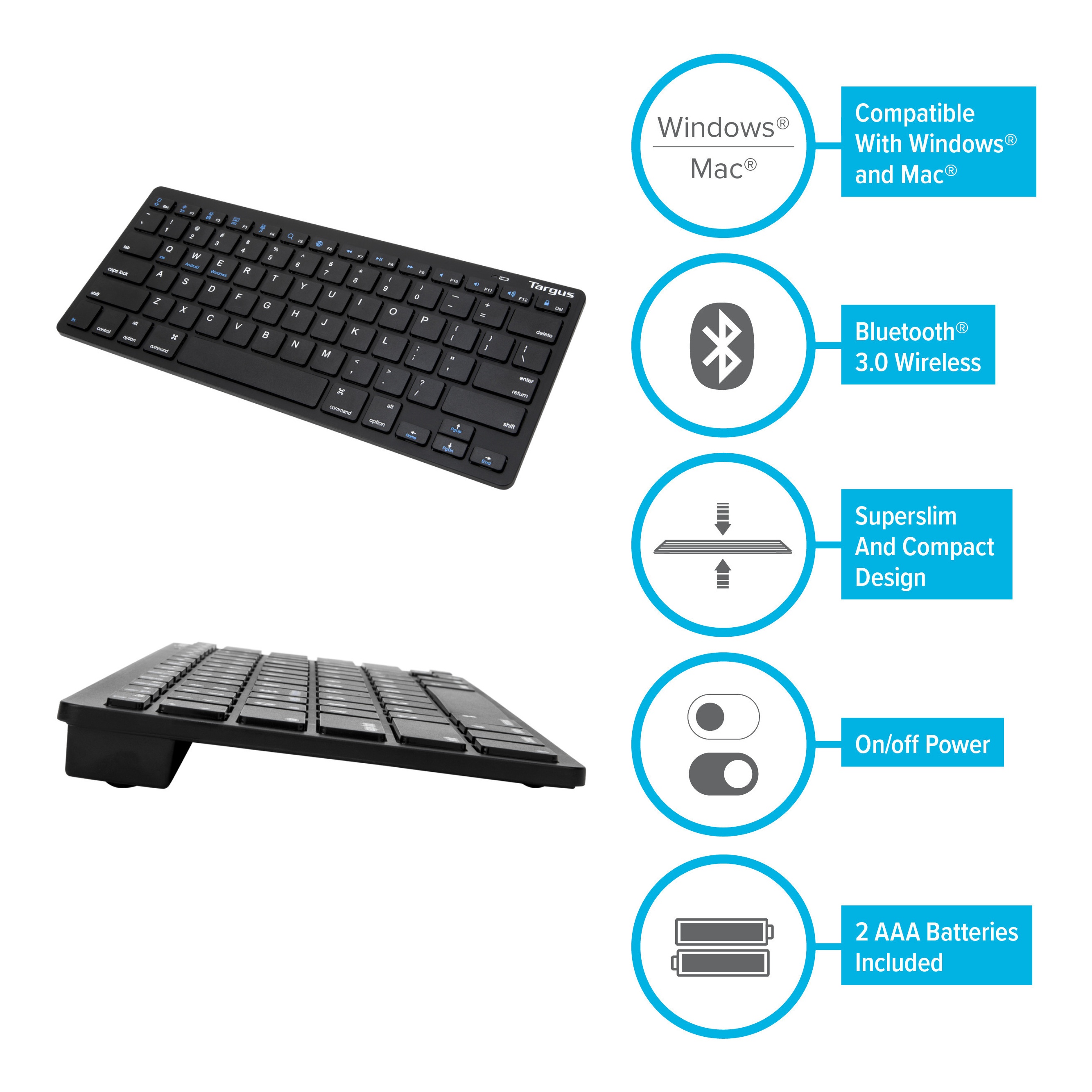 Bild von KB55 Multi-Platform Keyboard, Bluetooth DE (AKB55DE)