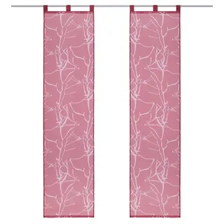 MY HOME Schiebegardine »Anna« Schlaufen 1 Stk. tlg. Inkl. Beschwerungsstange, rot