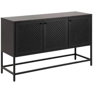 Ambia Home Sideboard , Schwarz , Metall , 2 Fächer , 125x75x40 cm , Typenauswahl, Beimöbel erhältlich, stehend , Kleinmöbel, Kommoden, Sideboards