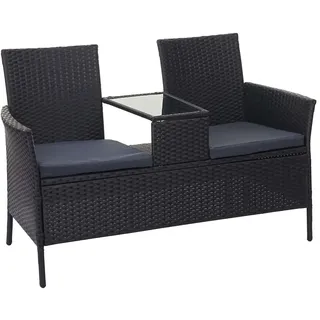 Mendler HWC-E24 132 x 55 x 84 cm Schwarz/Dunkelgrau