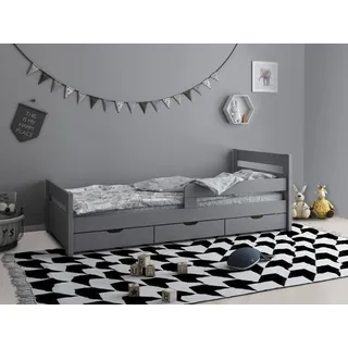 OTTO home Kinderbett TIMMO 98 x 208 cm Kiefer massiv grau