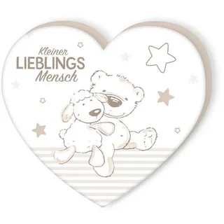 Herding Herz-Konturenkissen Lieblingsmensch 33 x 29 cm Bunt