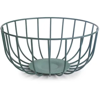 IBILI Obstschale, Metall, Grün, 27 cm, Basis aus Silikon