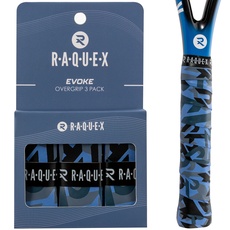 Raquex Evoke Camo Übergriffsbandband – Tennisschläger Grip Tape – Schläger Anti-Rutsch-Band Übergriff für Tennisschläger, Badminton und Squash – 3er Pack - Raquex Tarnmuster