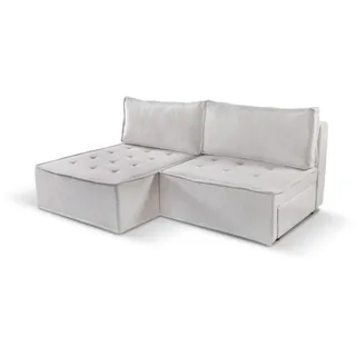Kaiser Möbel Ecksofa Bohoo Mini Modernes Mit Schlaffunktion Hellbeige Links , Ecru , Holz , L-Form , 200x140 cm , Wohnzimmer, Sofas & Couches, Wohnlandschaften, Ecksofas