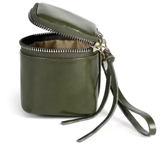 LAOYEFACAI Mini Taschenanhänger Münzgeldbörse Kopfhörertasche für Damen kreative Schlüsselanhänger Make-up-Tasche Münzgeldbörse mit Reißverschluss (Green)