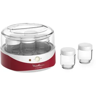 Moulinex Joghurtbereiter Yogurteo YG2295 | 7 Gläser je 160ml | Ein-/Ausschalter | Temperaturleuchte | Leichte Verwendung | Gesund | Umweltschonend | Spülmaschinengeeignete Teile