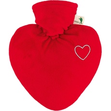 Bild von Wärmflasche Herz 1,0l Veloursbezug rot