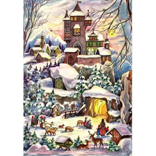 Richard Sellmer Verlag Adventskalender Weihnachtsschloss Schwarz