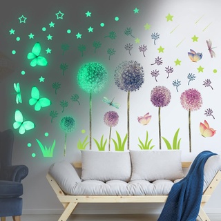 Yosemy Wandsticker Leuchtaufkleber Sticker Feen Schmetterling Leuchtsterne 9pcs Wandtattoo Fluoreszierend Wandaufkleber 580 Stück Leuchtsticker Aufkleber Für Kinderzimmer Dekorative Aufkleber, Grün