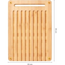 Fiskars Functional Form bamboo table for bread cutting, Schneidebrett, Braun