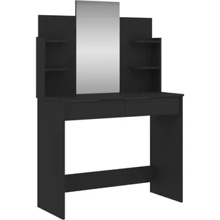 vidaXL Schminktisch mit Spiegel Schwarz 96x39x142 cm - Schwarz
