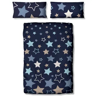 my home Bettwäsche »Dreamer in Gr. 135x200 oder 155x220 cm, ideal für Weihnachten« 2 tlg. Fleece kuschelig warm im Winter, Weihnachtsbettwäsche, Winter, blau