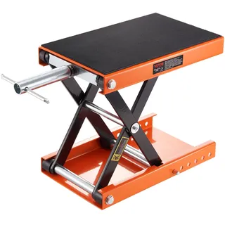 Vevor Motorradhebebühne Stahl 95-350 mm beige/orange 500 kg belastbar