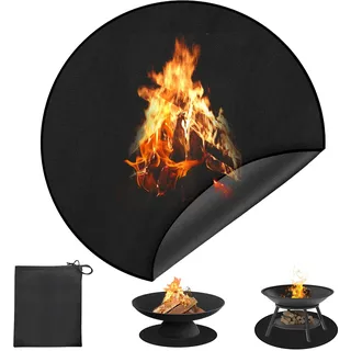 Gachiwar 48 Zoll Feuerfeste Unterlagezum,Rund Feuerfeste Unterlage,Grillmatte Bodenschutz,Feuerschutz Wasserschutz Ölschutz für Gras, Boden, BBQ, Deck, Rasen