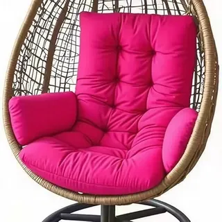 Generisch Hängesessel Kissen Wasserfest, Sitzkissen Hängesessel mit Weicher PP-Baumwolle Füllung, Hängesessel Polster für Hängekorb Outdoor & Indoor, Bequemes Ersatzkissen,Rose red