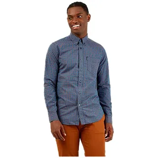 Ben Sherman Signature Gingham Langarmhemd - Blue L61 - M
