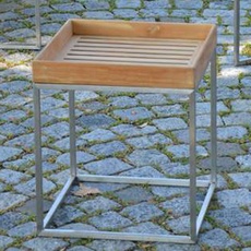 Jan Kurtz - Pino - Beistelltisch für Garten aus Holz/Stahl - 3 Größen