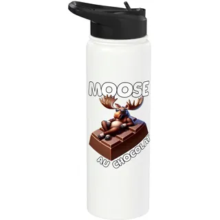 Elch Moose Au Chocolat Elch Schokoladen Elch Stainless Steel Insulated Water Bottle