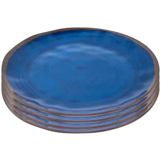 Bo-Camp - Frühstücksteller - Halo - 4 Stück - Melamin - Blau
