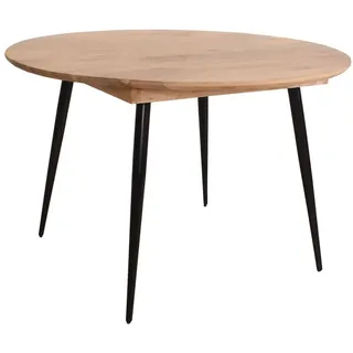 Esstisch 'Tom Tailor', rund 120 cm Massivholz, Metall Mango