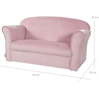 roba Kindersofa Lil 78 x 39 x 43 cm Textil rosa