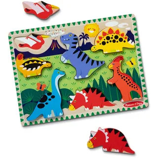 Melissa & Doug - Dinosaurier-Holzpuzzle (7 Stück)