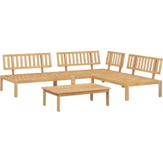 vidaXL 4-tlg. Garten-Sofagarnitur aus Paletten Massivholz Akazie - Braun