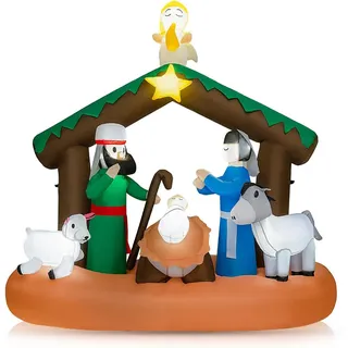 Costway Jesu 180 Multicolor , Kunststoff , 76x180x172 cm , Dekoration, Weihnachtsdekoration