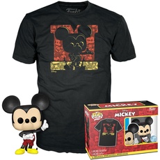 Funko Pop! & Tee: Disney - Mickey Mouse - Diamant-Glitzer - Small - (S) - T-Shirt - Kleidung mit Vinyl-Sammelfigur - Geschenkidee - Spielzeug und Kurzärmeliges Top Für Erwachsene Männer und Frauen