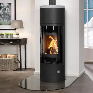 Oranier Arena Aqua 2.0 Stahl Schwarz/Abdeckplatte Speckstein