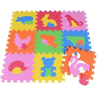 Knorrtoys 21018 - Puzzlematte - „Tiere“/9-tlg./30 cm