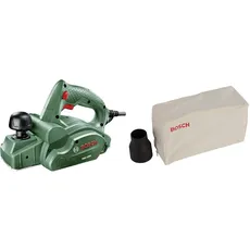 Bosch Elektro Hobelmaschine PHO 1500 (550 Watt, Hobelbreite 82 mm, im Karton) + Staubbeutel für Handhobel