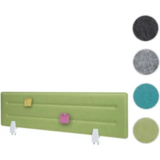 Tischtrennwand HWC-G76, Büro-Sichtschutz Schreibtisch Pinnwand, Schallschutz Stoff/Textil mit Prägun