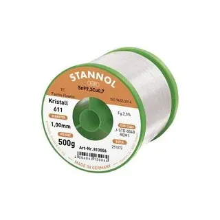 Stannol Kristall 611 Fairtin Lötzinn, bleifrei bleifrei Sn99,3Cu0,7 REM1