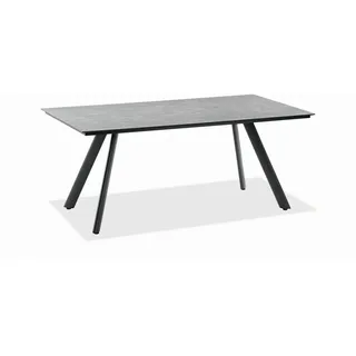 Gartentisch , Anthrazit, Grau , Kunststoff , Betonoptik , rechteckig , Stativgestell , 95x76x160 cm , wetterbeständig , Gartenmöbel, Gartentische, Gartentische