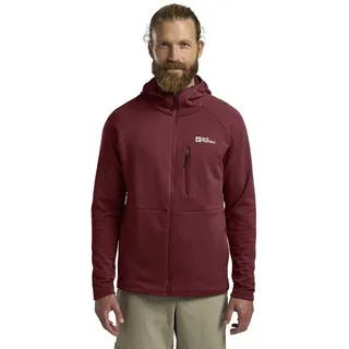 Jack Wolfskin Herren Kolbenberg Hooded Fz M Fleece-Jacke, Deep Ruby, XXL EU