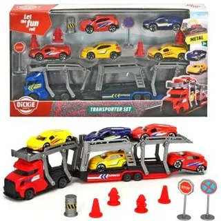 DICKIE CITY Set mit Abschleppwagen und Autos und Zubehör