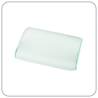 ABAKUHAUS Viskoelastisches Contour Kissen, Nacken- und Rückenschmerzen Visco mit Abnehmbarer maschinenwaschbarer bezug Schaumstoffpolsterung Elastic Hotel Grade Anti Snore, 50 x 30 cm, Weiß