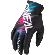 O'NEAL | Fahrrad- & Motocross-Handschuhe | MX MTB FR Downhill | Passform, Luftdurchlässiges Material | Matrix Youth Glove VOLTAGE V.24 | Erwachsene | Schwarz Multi | Größe S