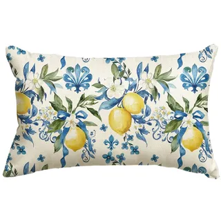 Artoid Mode Zitrone Blumen Sommer Kissenbezug, 30x50 cm Saisonnal Zierkissenbezug Cushion Cover Couch Wohnzimmer Deko