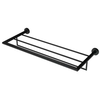 Geesa Nemox Handtuchhalter mit Ablage, Handtuchreck aus Edelstahl, Farbe: Schwarz, 624 x 101 x 260 mm