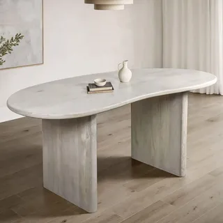 Wohnling Esszimmertisch 90 x 75 x 180 cm weiß